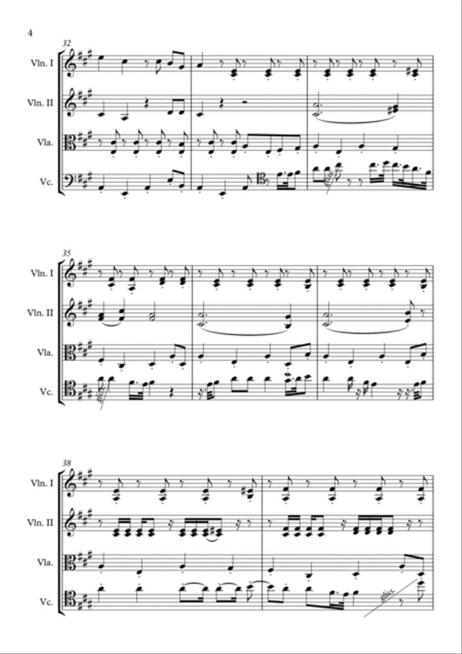 Merry Christmas Everyone Merry Christmas Everyone String Quartet scores gallery preview page 4