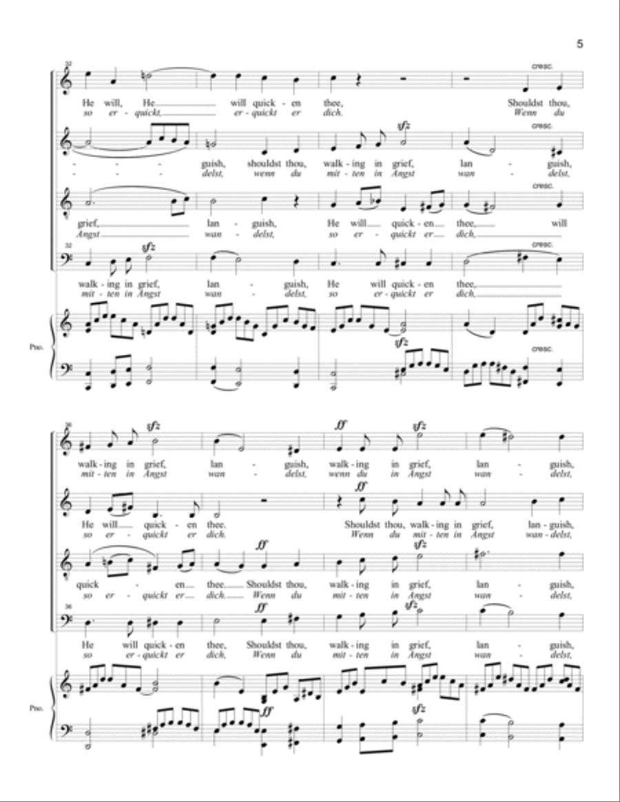 He, Watching over Israel (SATB - key of C) 4-Part scores gallery preview page 5