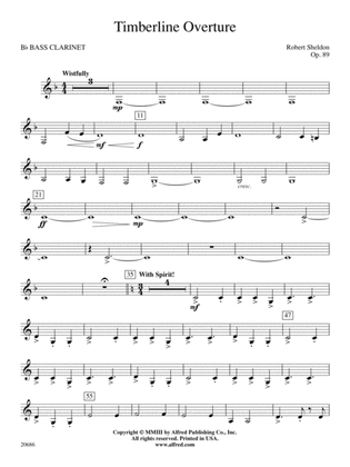 Timberline Overture: B-flat Bass Clarinet