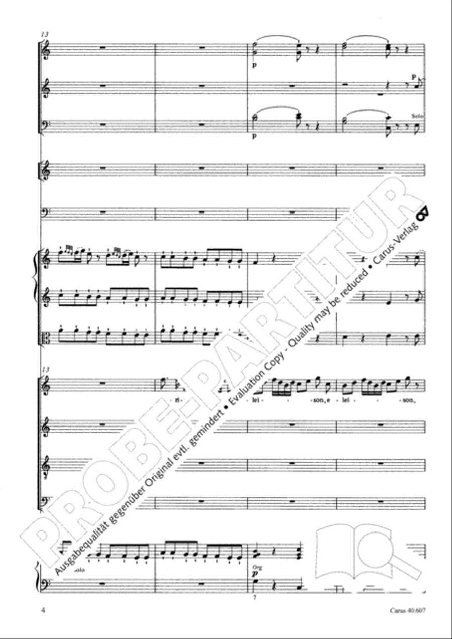 Mass in time of war (Missa in tempore belli) 4-Part scores gallery preview page 15