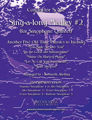 Book cover for Sing-along Medley #2 (for Saxophone Quintet SATTB or AATTB)