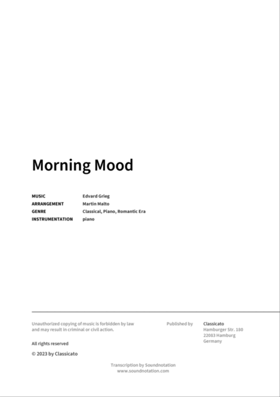 Morning Mood Morning Mood Piano scores gallery preview page 2