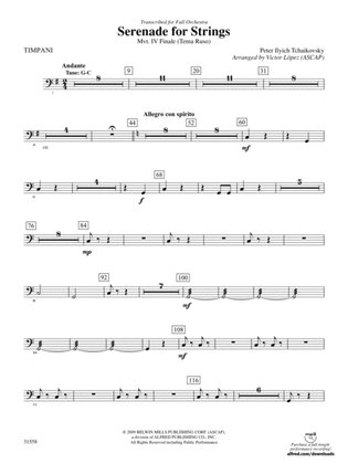 Serenade for Strings Mvt. IV Finale (Tema Ruso): Timpani
