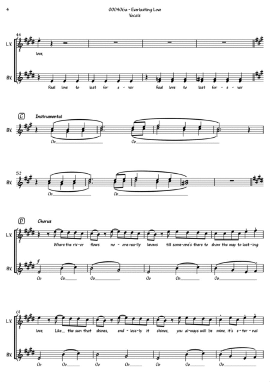 Everlasting Love Small Ensemble scores gallery preview page 4