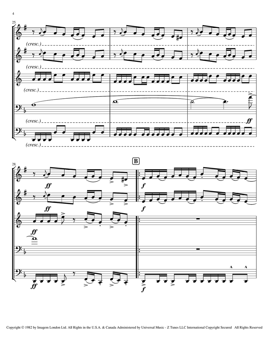 Hallowed Be Thy Name Brass Ensemble scores gallery preview page 4