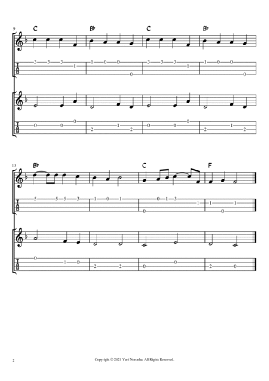 Hark! The Herald Angels Sing - For Ukulele Duet (Traditional Christmas Song) Ukulele scores gallery preview page 2