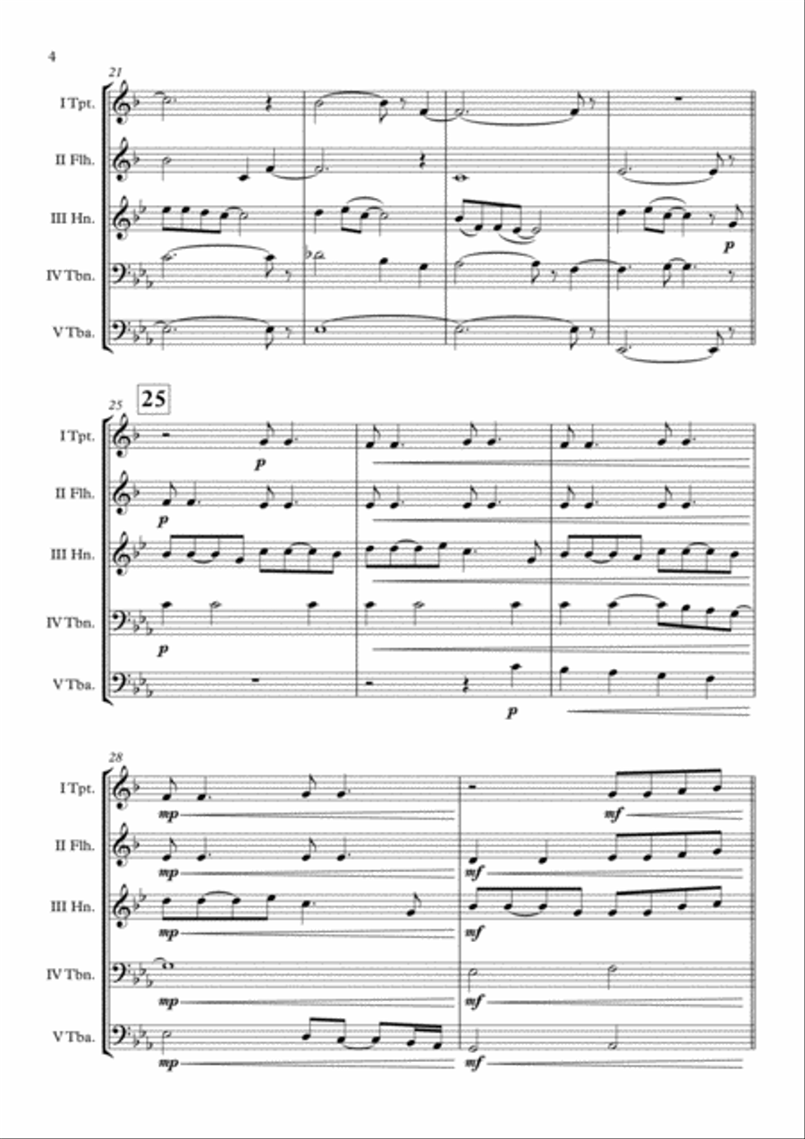 Overture Brass Quintet scores gallery preview page 5
