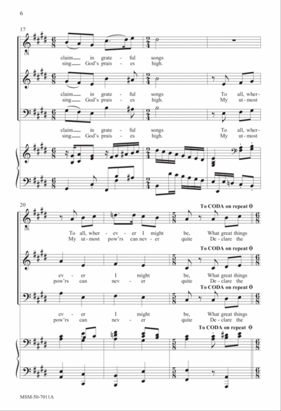 Oh, That I Had a Thousand Voices TB scores gallery preview page 4