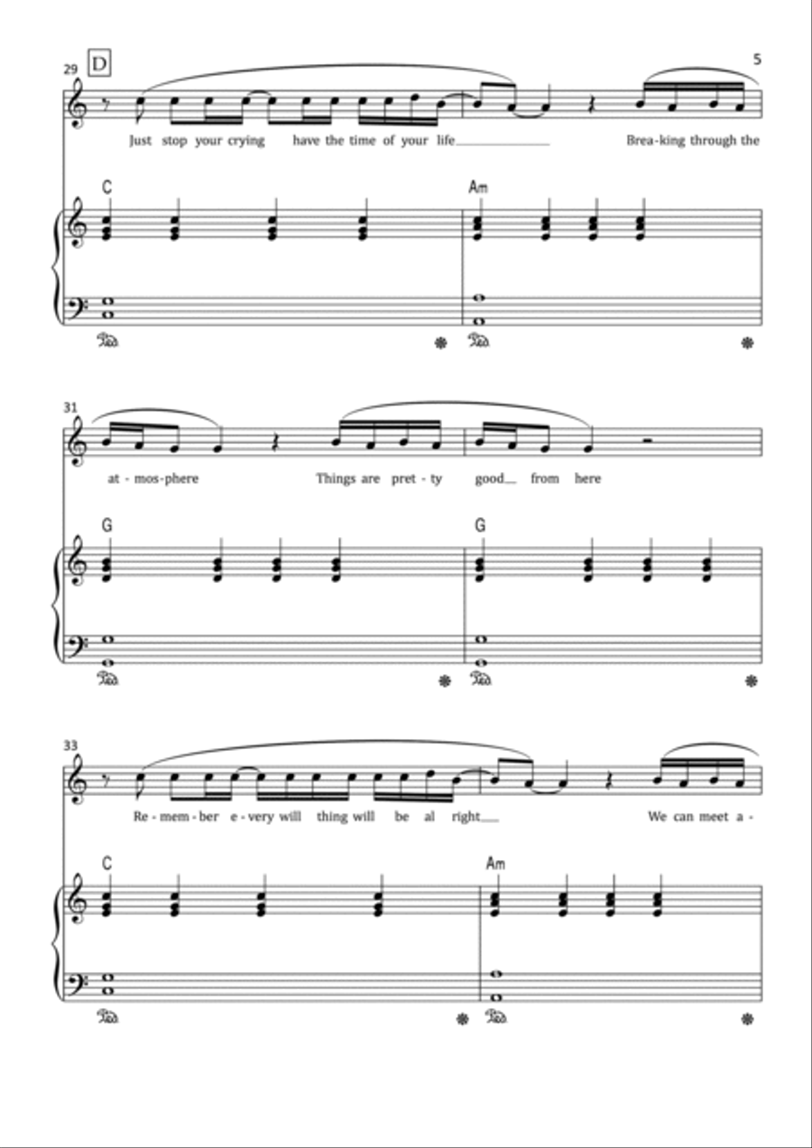 Sign Of The Times Voice scores gallery preview page 5