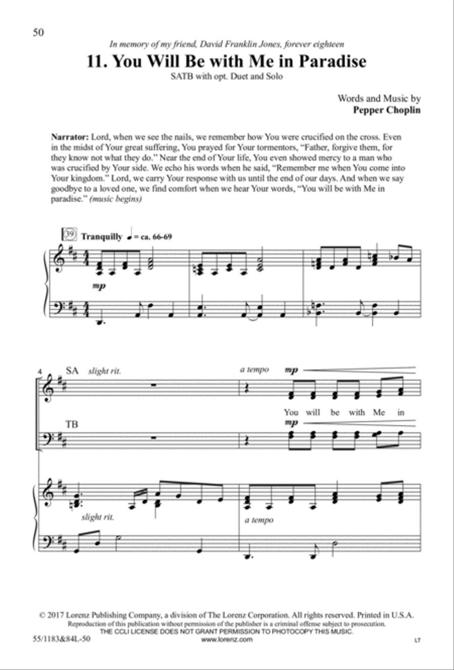 Come to the Cross and Remember 4-Part scores gallery preview page 33