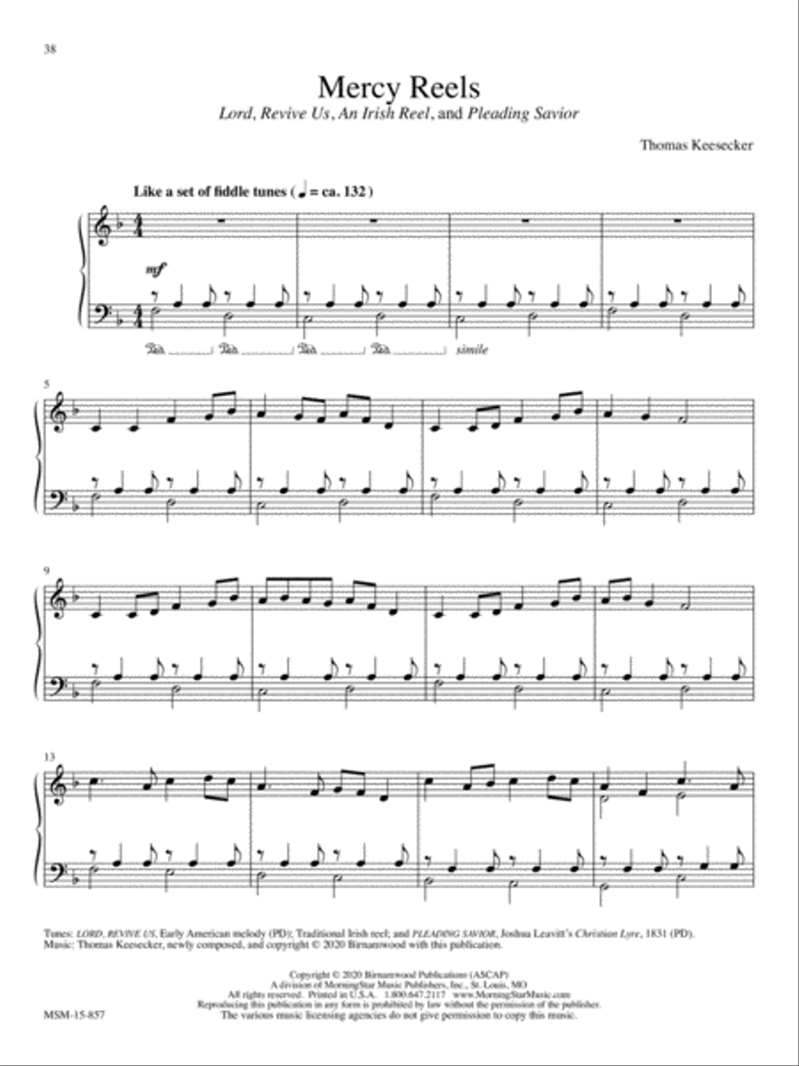 Mercy Reels Piano Solo scores gallery preview page 1