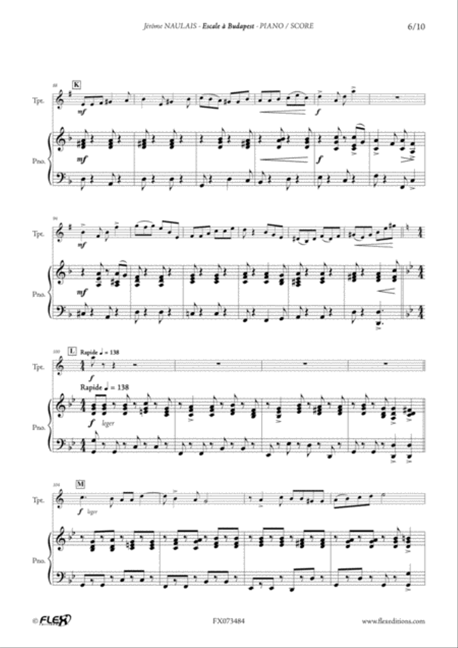 Escale a Budapest Escale a Budapest Cornet scores gallery preview page 6