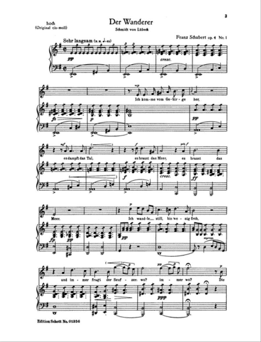 Wandrers Nachtlied II / Der Wanderer High Voice scores gallery preview page 2
