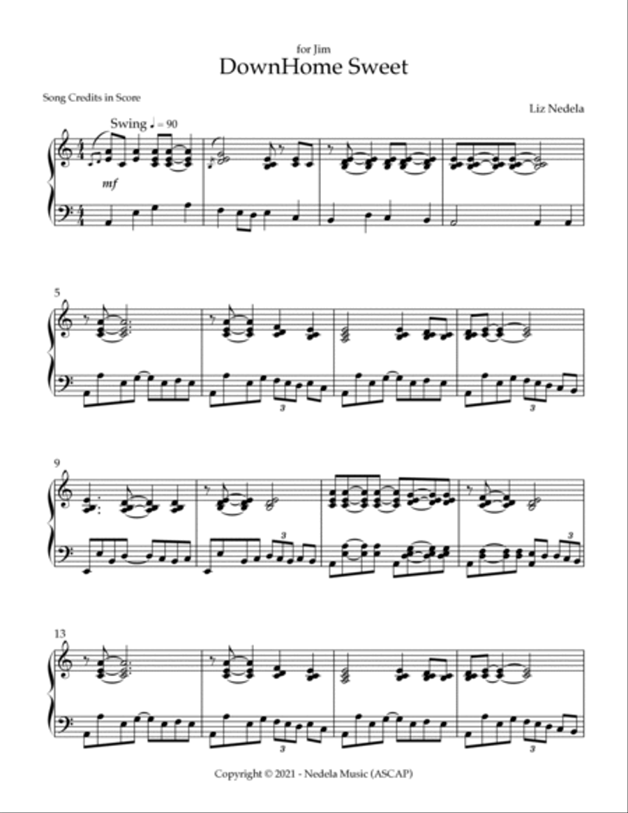DownHome Sweet DownHome Sweet Piano Solo scores gallery preview page 4
