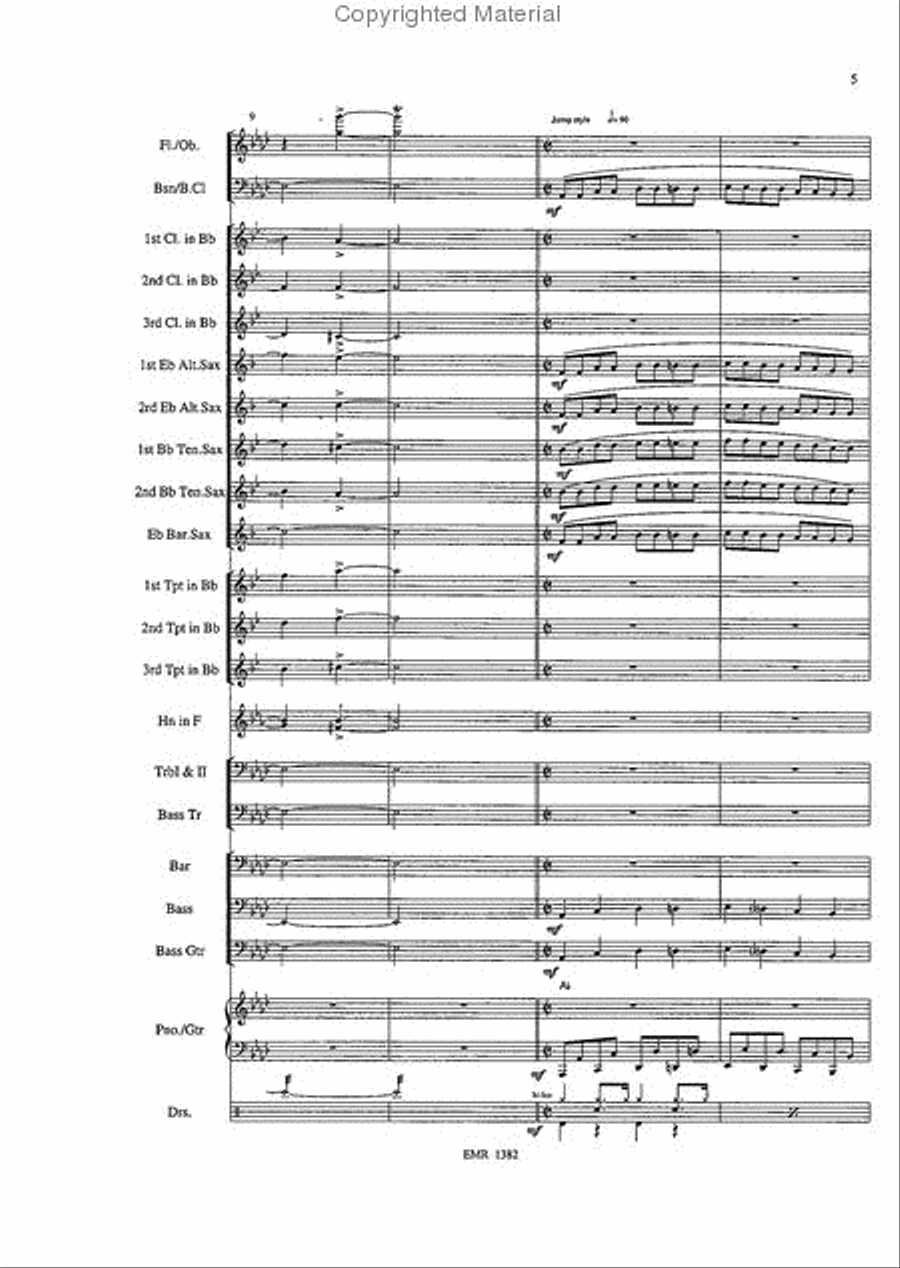 Trumpet Blues And Cantabile Concert Band scores gallery preview page 5