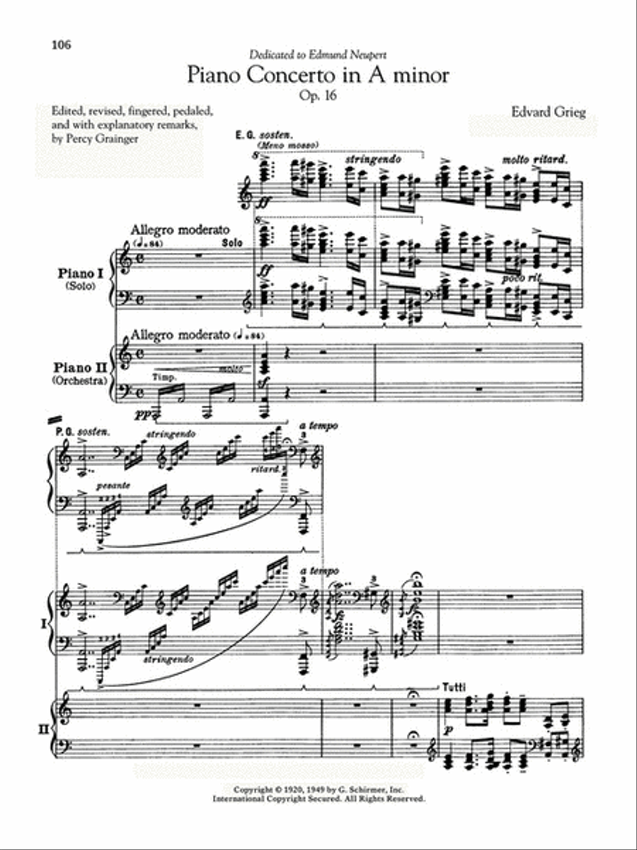 Three Romantic Piano Concertos: Schumann, Grieg, Rachmaninoff Piano Solo scores gallery preview page 4