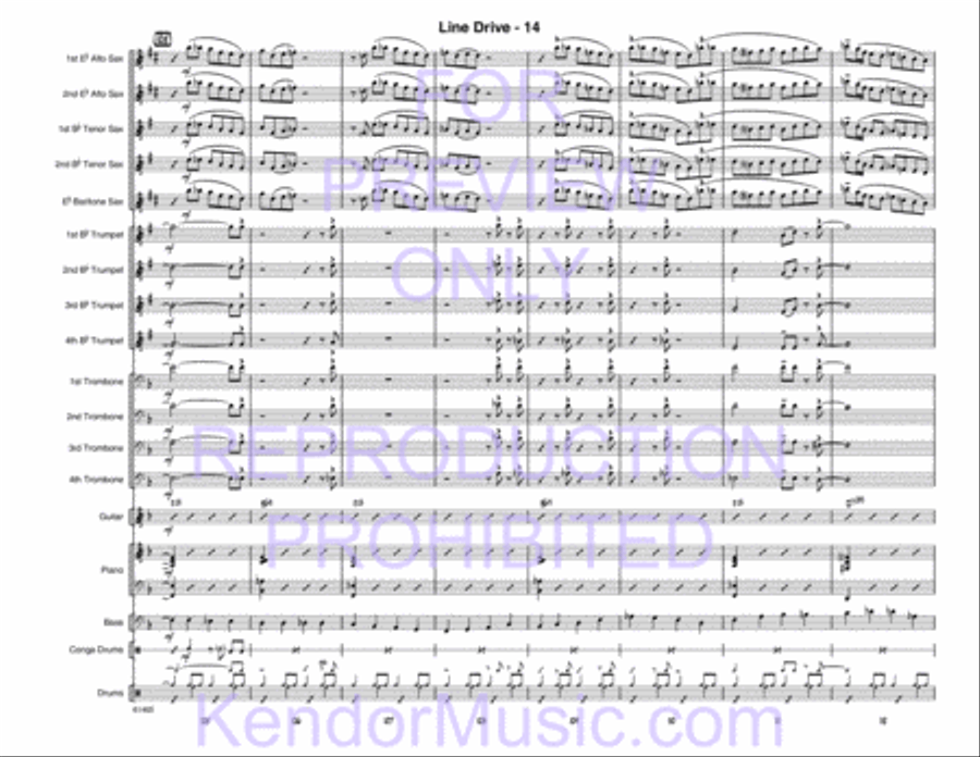 Line Drive Line Drive Jazz Ensemble scores gallery preview page 31