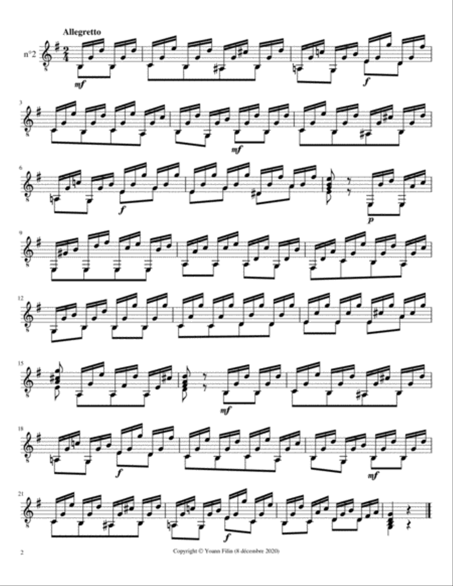 Carulli, Ferdinando - 24 Petites Bagatelles pour la guitare Op.130 (1 à 12) Acoustic Guitar scores gallery preview page 3