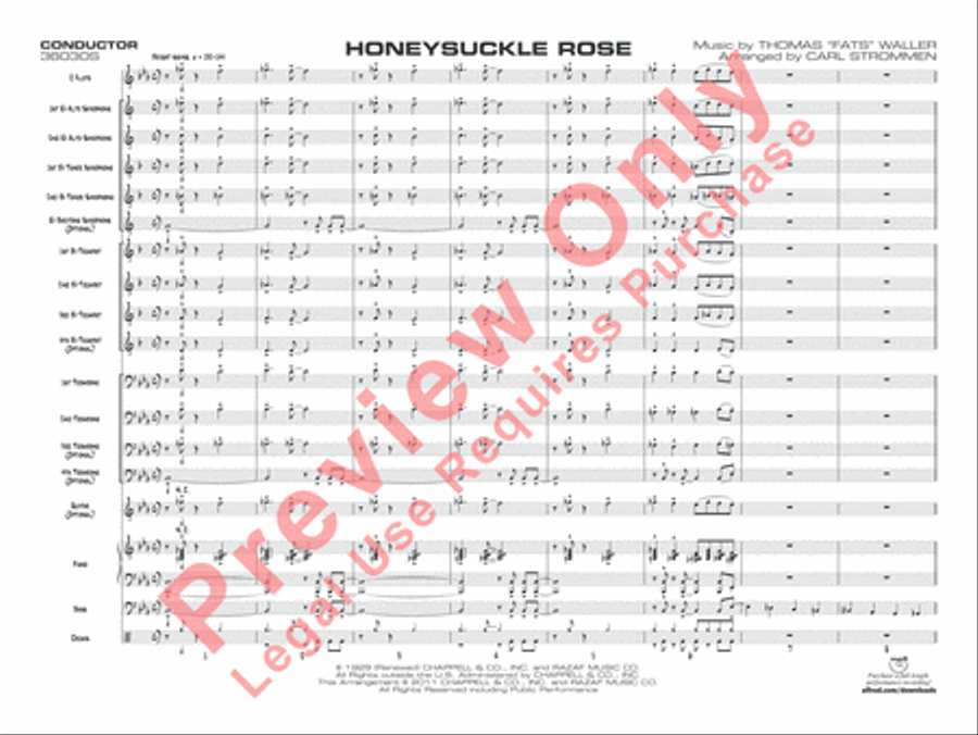 Honeysuckle Rose Jazz Ensemble scores gallery preview page 4