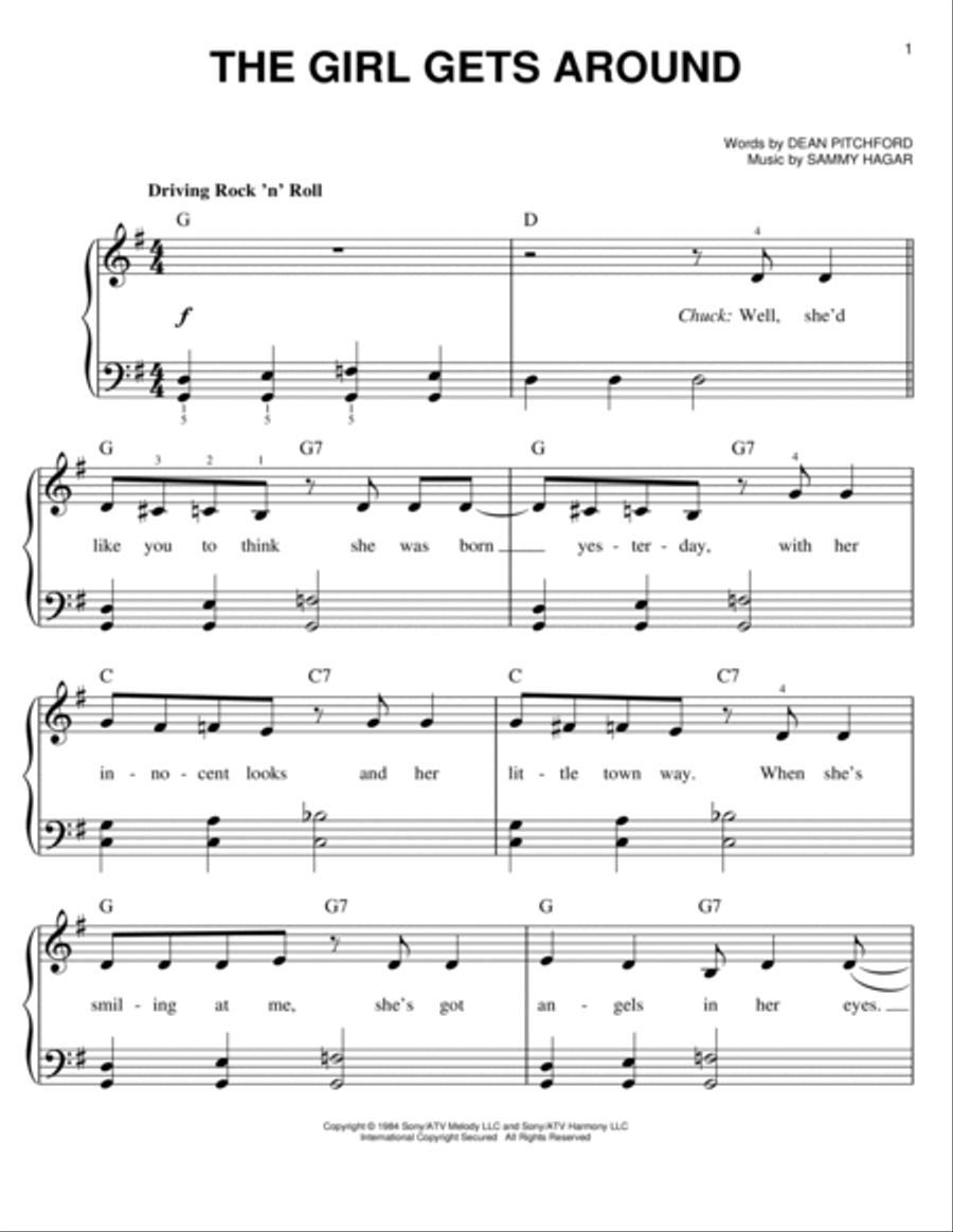 The Girl Gets Around The Girl Gets Around Voice scores gallery preview page 1
