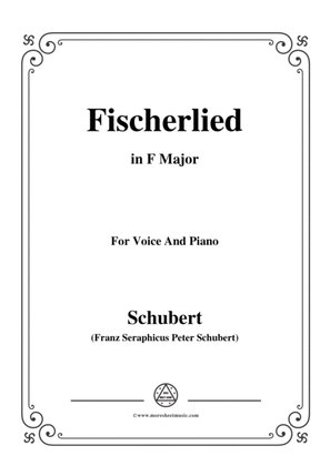 Book cover for Schubert-Fischerlied (Version II),in F Major,for Voice and Piano