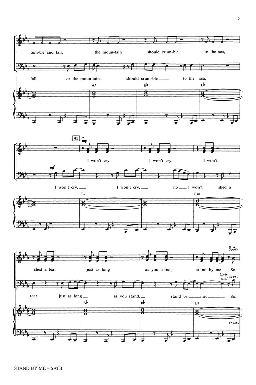 Stand By Me (arr. Roger Emerson) 4-Part scores gallery preview page 4