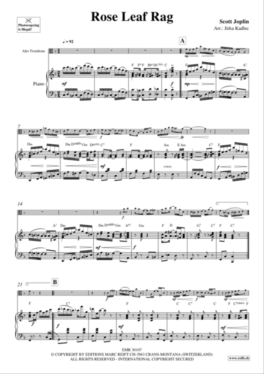 Rose Leaf Rag Piano Accompaniment scores gallery preview page 4