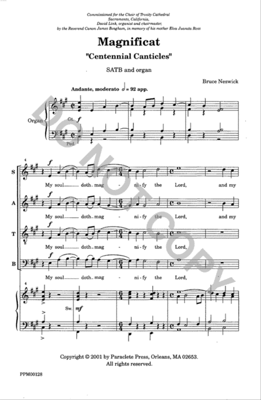 Magnificat and Nunc Dimittis 