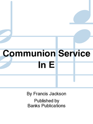 Book cover for Communion Service In E