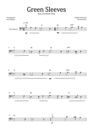 "Green Sleeves" - Beautiful easy version for TROMBONE SOLO.