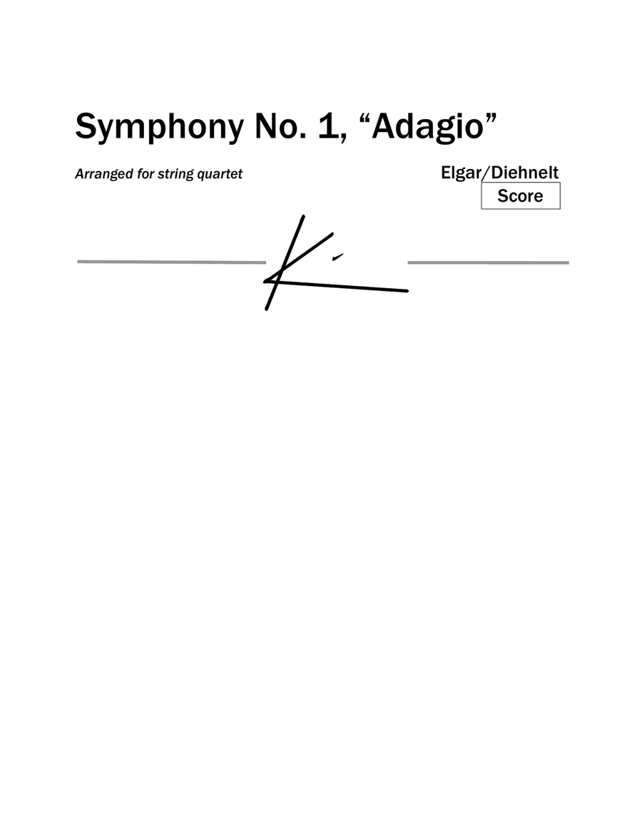 Elgar: Symphony No.1, "Adagio" for string quartet (Parts)