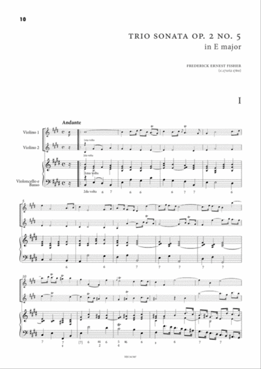 Six trio sonatas, Op. 1 vol.2 String Trio scores gallery preview page 3