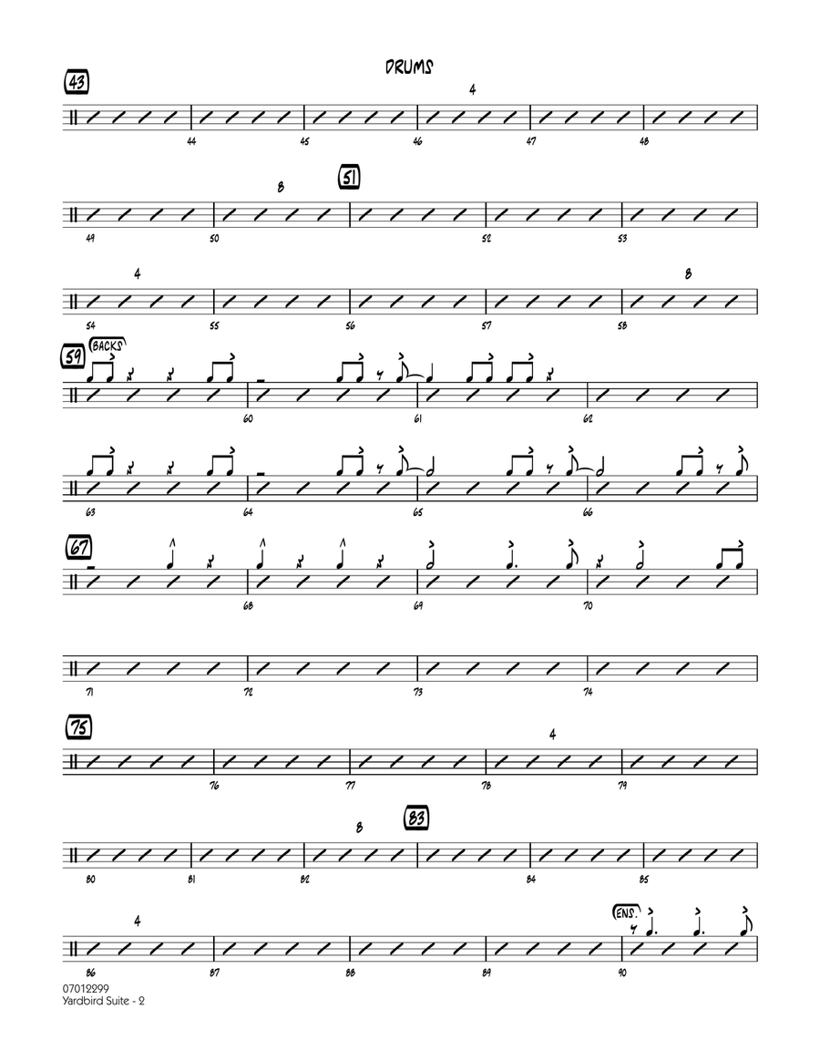 Yardbird Suite - Drums Jazz Ensemble scores gallery preview page 2