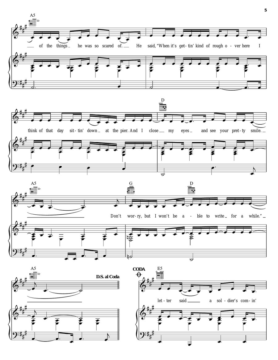 Travelin' Soldier Travelin' Soldier Acoustic Guitar scores gallery preview page 5