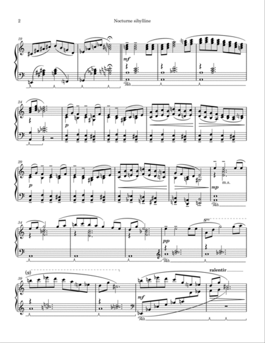 Nocturne sibylline Nocturne sibylline Piano Solo scores gallery preview page 2