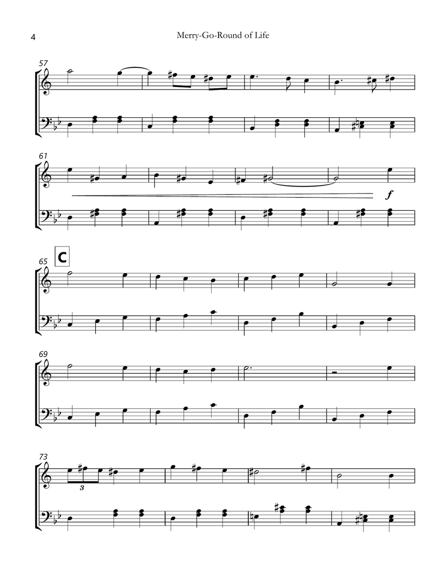 Merry-go-round Of Life B-Flat Clarinet scores gallery preview page 4