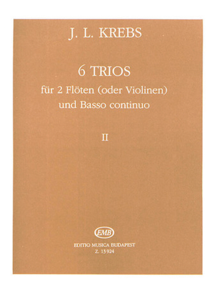 6 Trios For 2 Fl Ten (oder Violinen) Und Basso Continuo