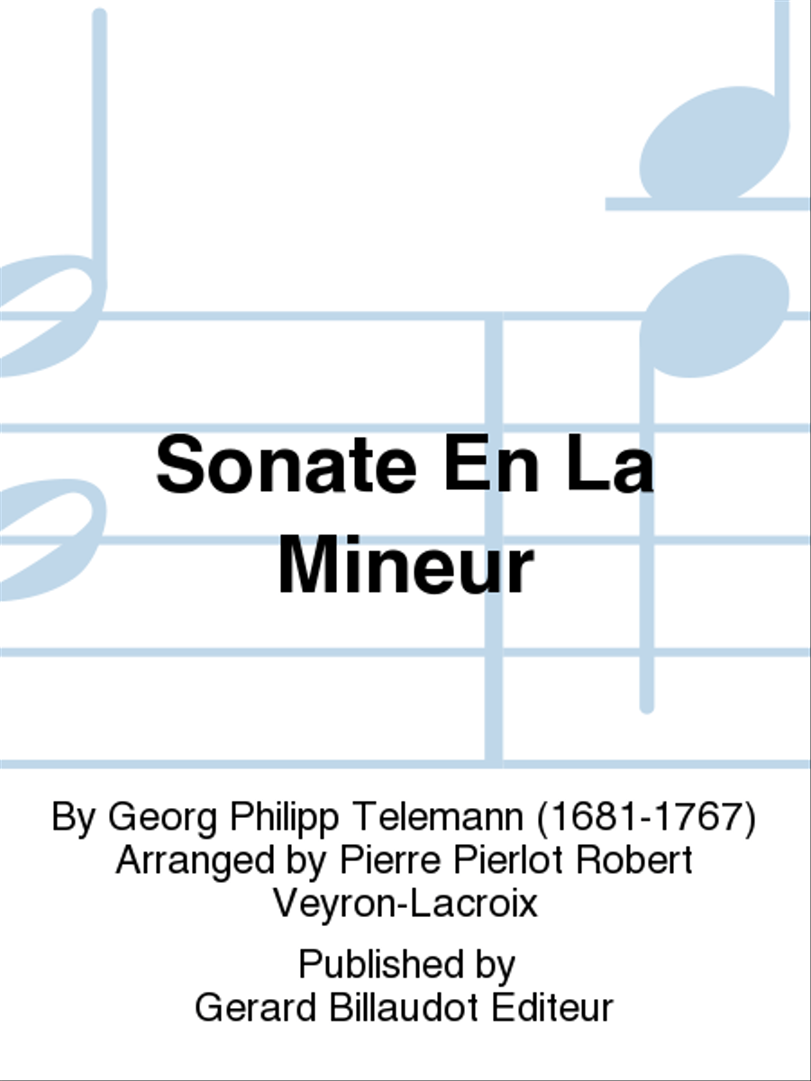 Sonate En La Mineur Chamber Music scores gallery preview page 1