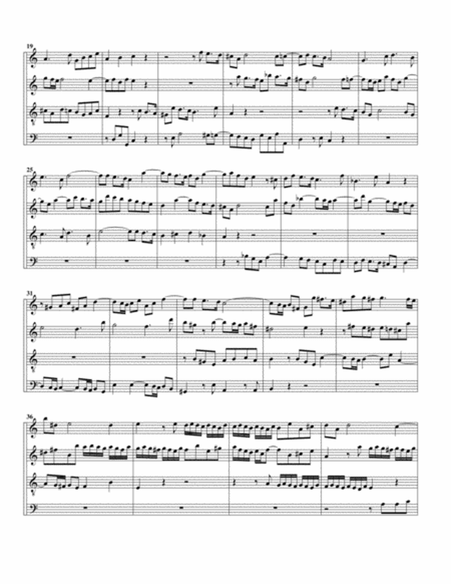 Fugue from Das wohltemperierte Klavier II, BWV 883/II (arrangement for 4 recorders)