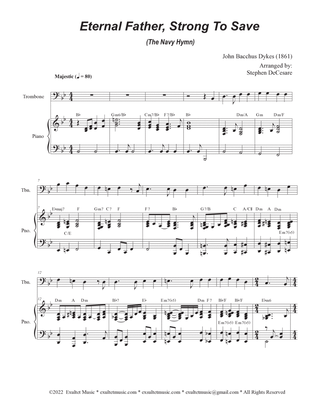 Book cover for Eternal Father, Strong To Save (The Navy Hymn) (Trombone solo and Piano)