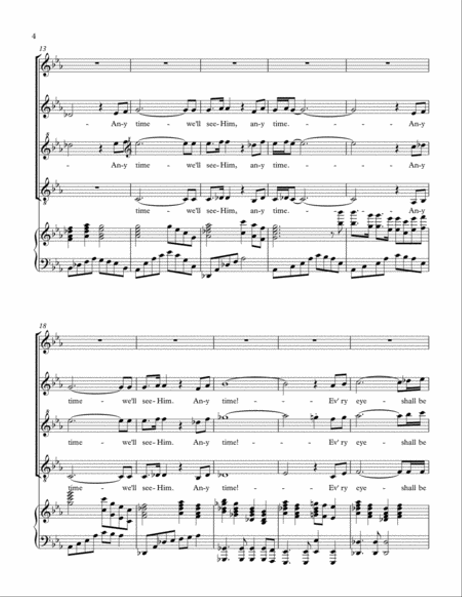 Anytime, He's Coming Anytime, He's Coming 3-Part scores gallery preview page 4