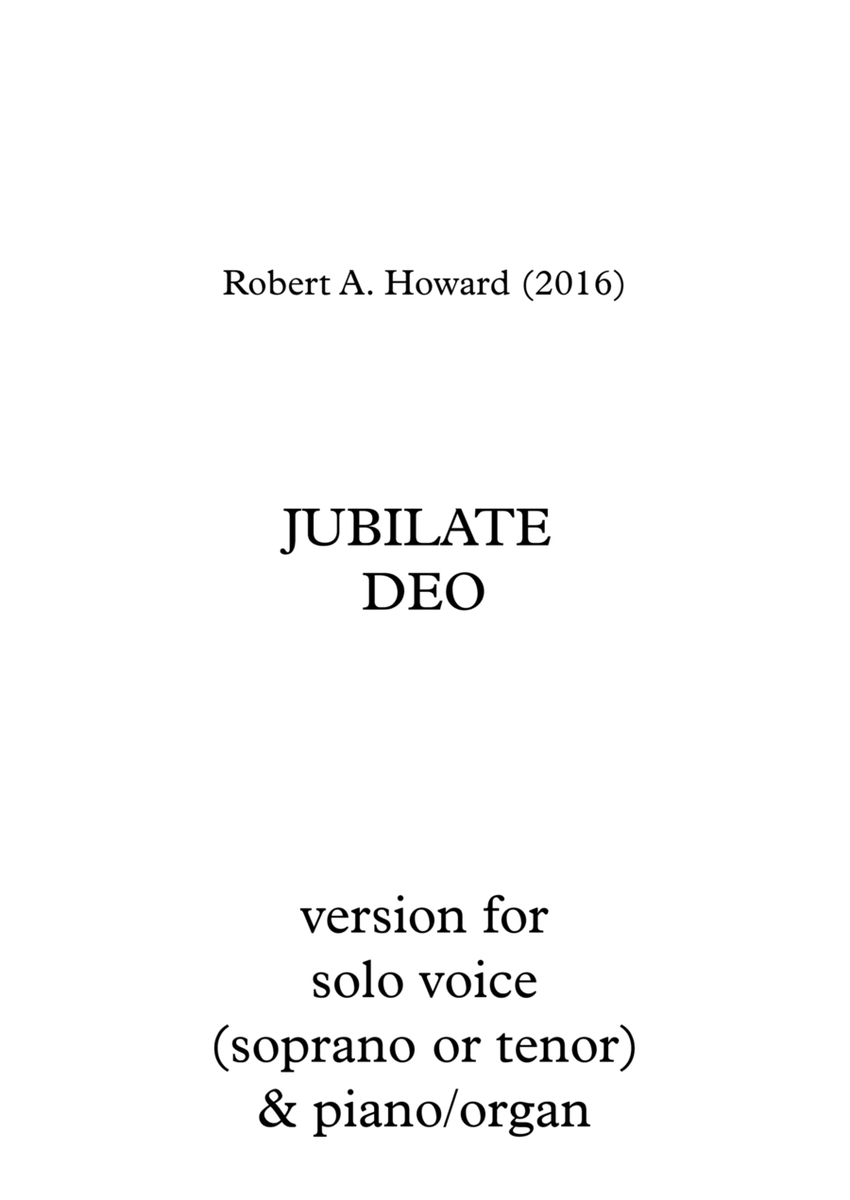 Jubilate Deo (Solo/unison version) image number null