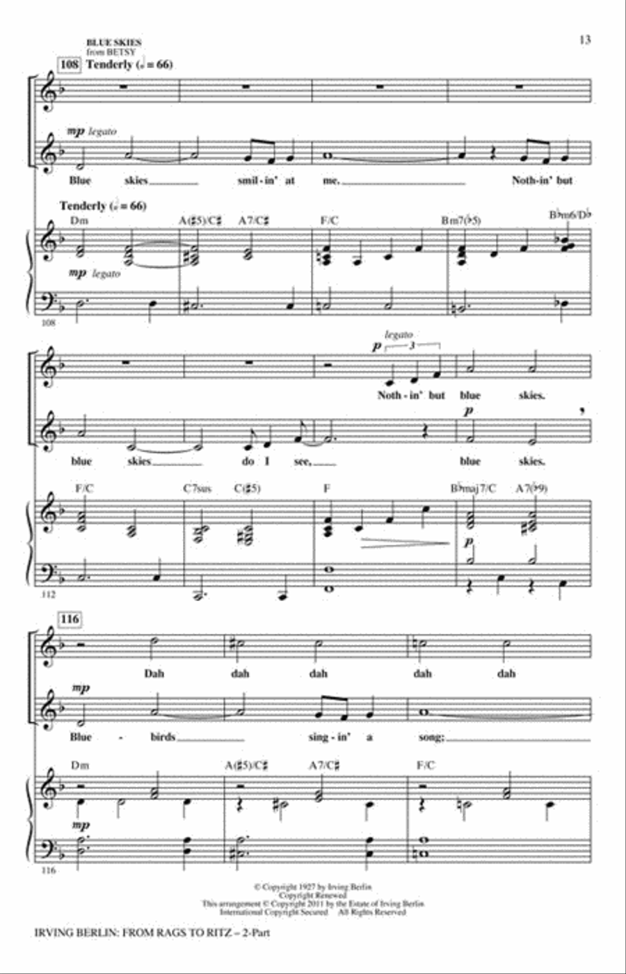 Irving Berlin: From Rags to Ritz 2-Part scores gallery preview page 4
