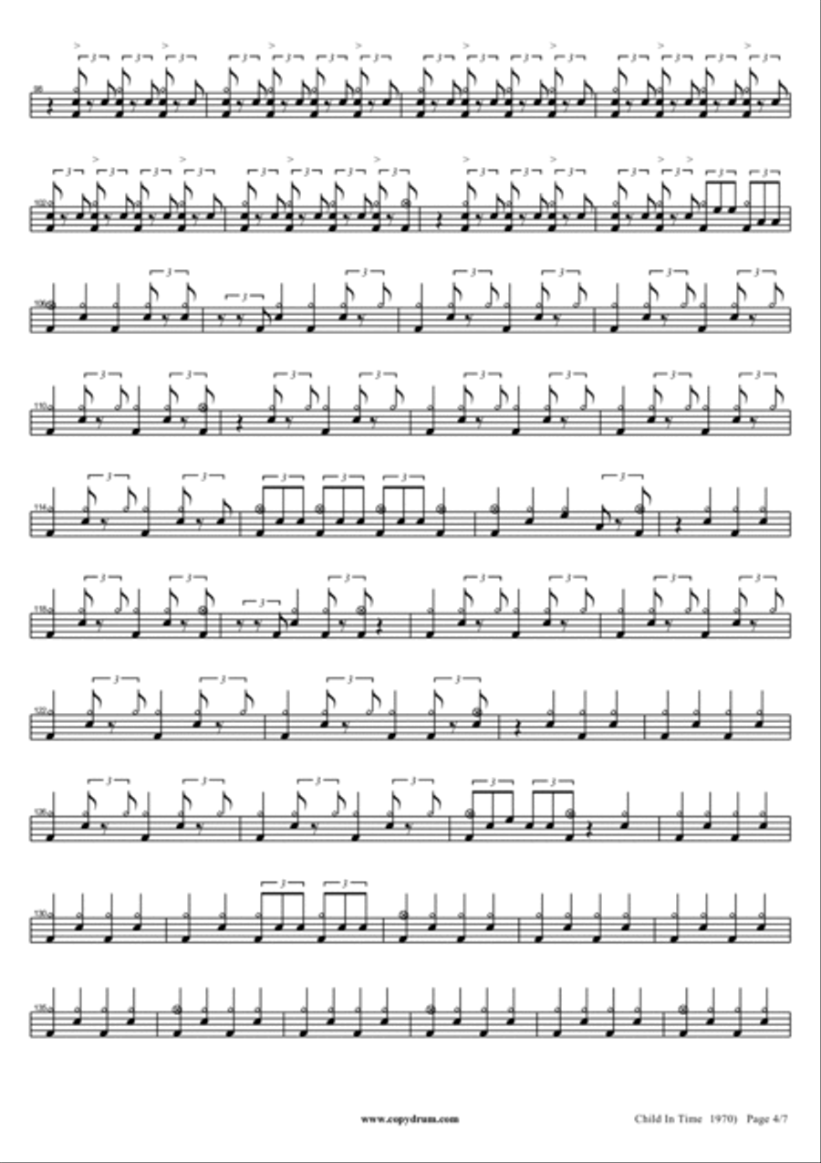 Child In Time Drum Set scores gallery preview page 4