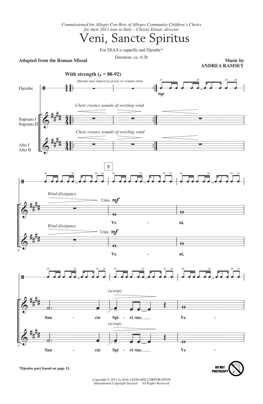 Veni Sancte Spiritus SSA scores gallery preview page 1
