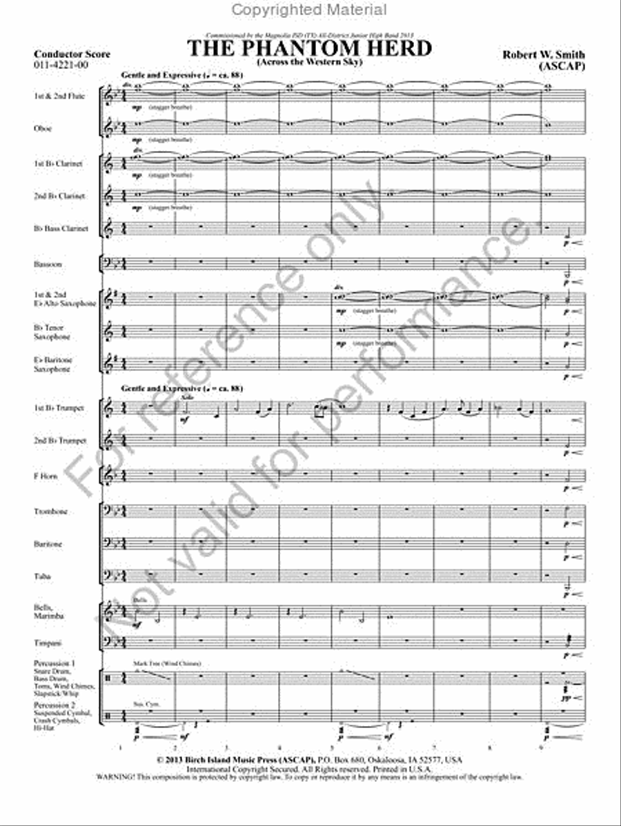 The Phantom Herd Concert Band scores gallery preview page 2