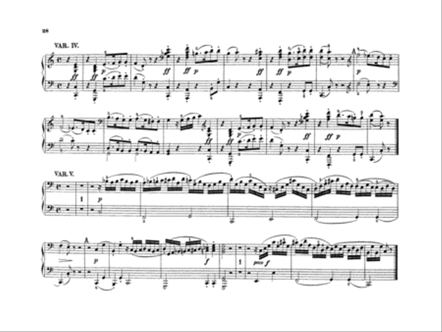Beethoven: Original Compositions for Four Hands Piano Duet scores gallery preview page 5
