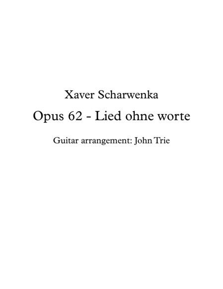 Opus 62, Lied ohne worte - tab image number null
