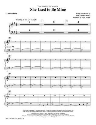 She Used To Be Mine (from Waitress the Musical) (arr. Mac Huff) - Synthesizer