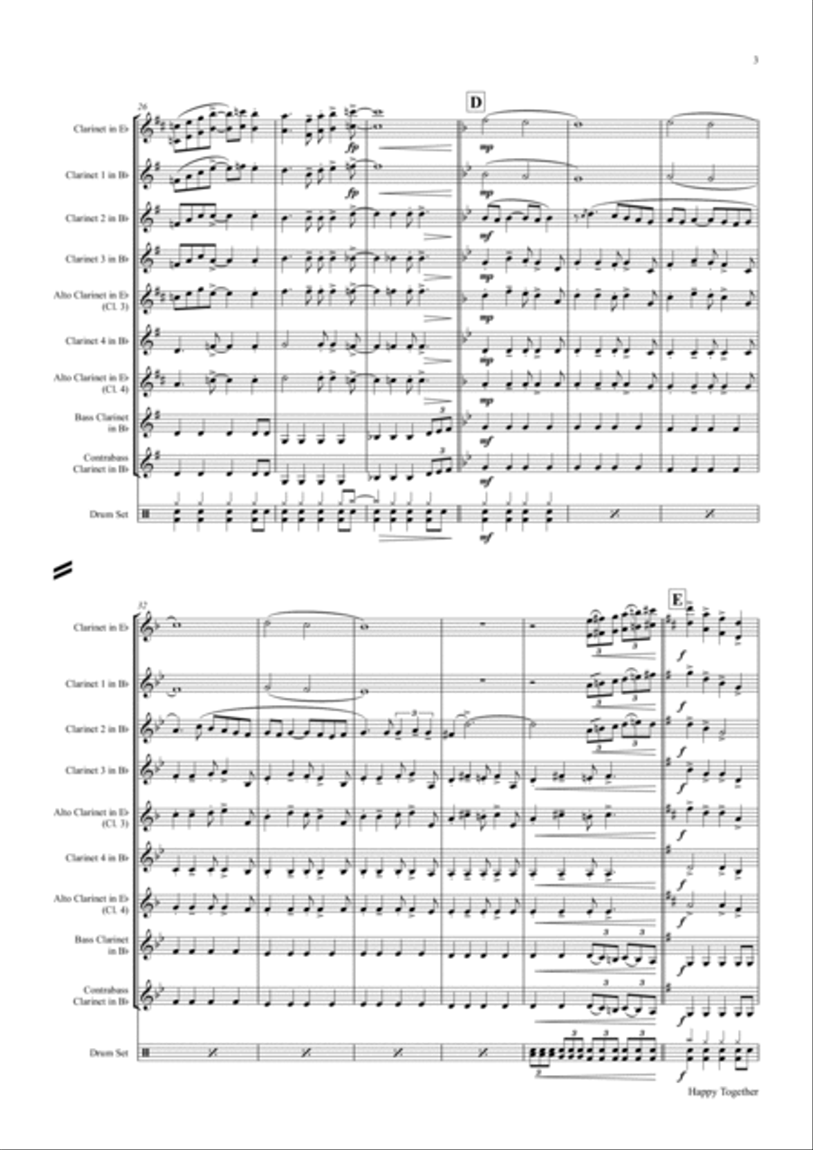 Happy Together Woodwind Ensemble scores gallery preview page 3